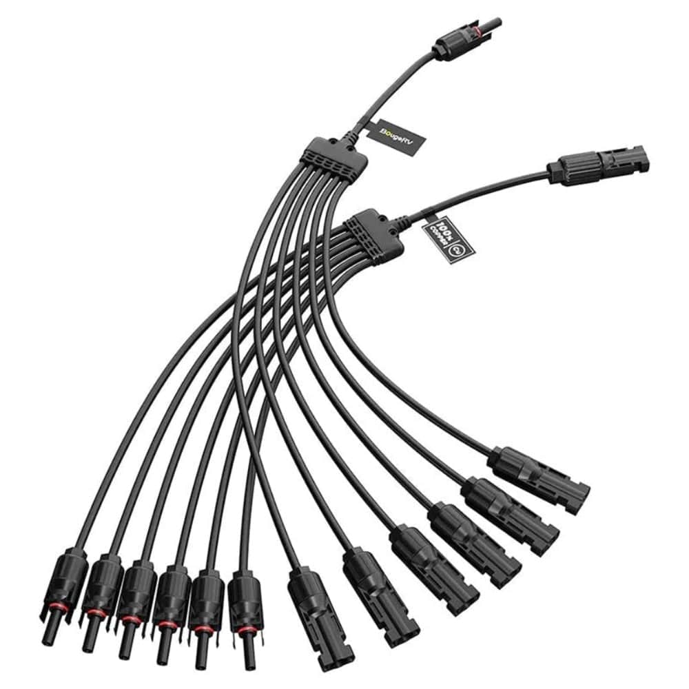 BougeRV Solar Y Connector Solar Panel Parallel Connectors Extra Long 6 to 1 Cable Accessories BougeRV