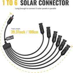BougeRV Solar Y Connector Solar Panel Parallel Connectors Extra Long 6 to 1 Cable Accessories BougeRV
