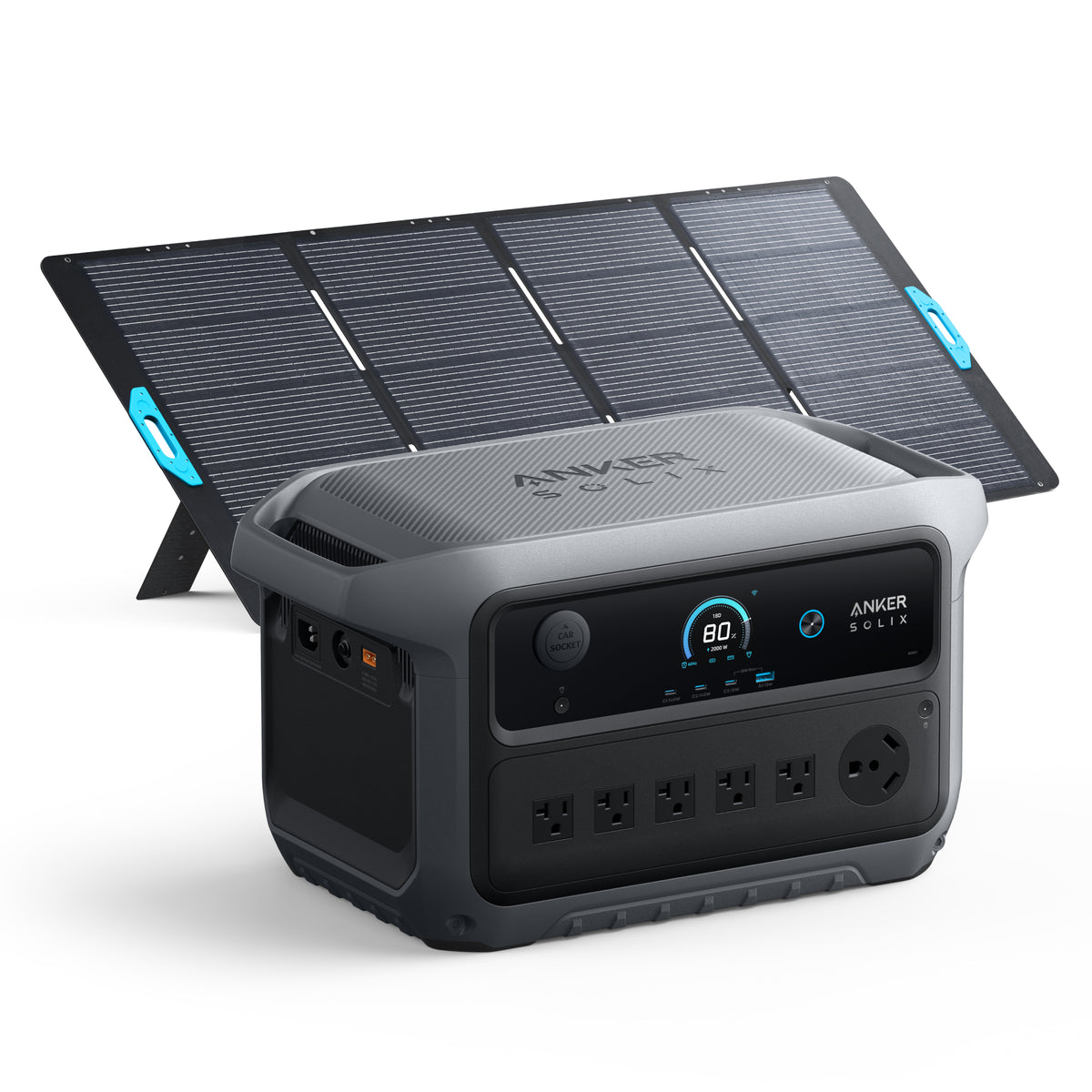 Anker Solix C2000 Gen2 ポータブル電源 A1783521 Anker SOLIX C2000 Gen2 Portable Power Station + 400w Solar Panel