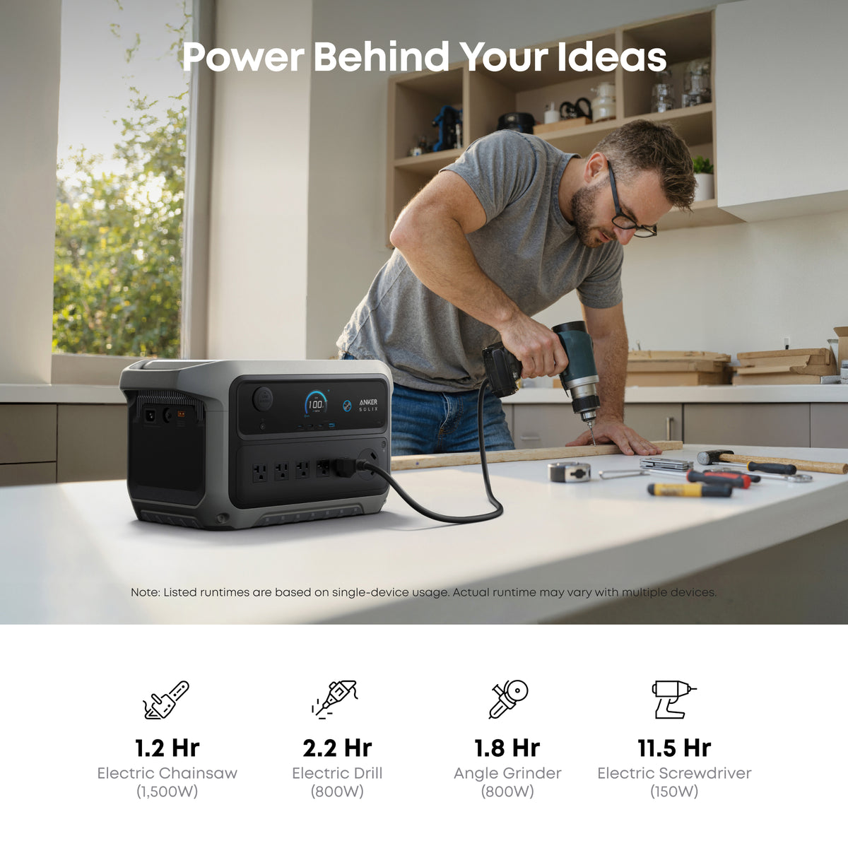 Anker SOLIX C2000 Gen2 Portable Power Station + Anker SOLIX BP2000 Expansion Battery Gen 2