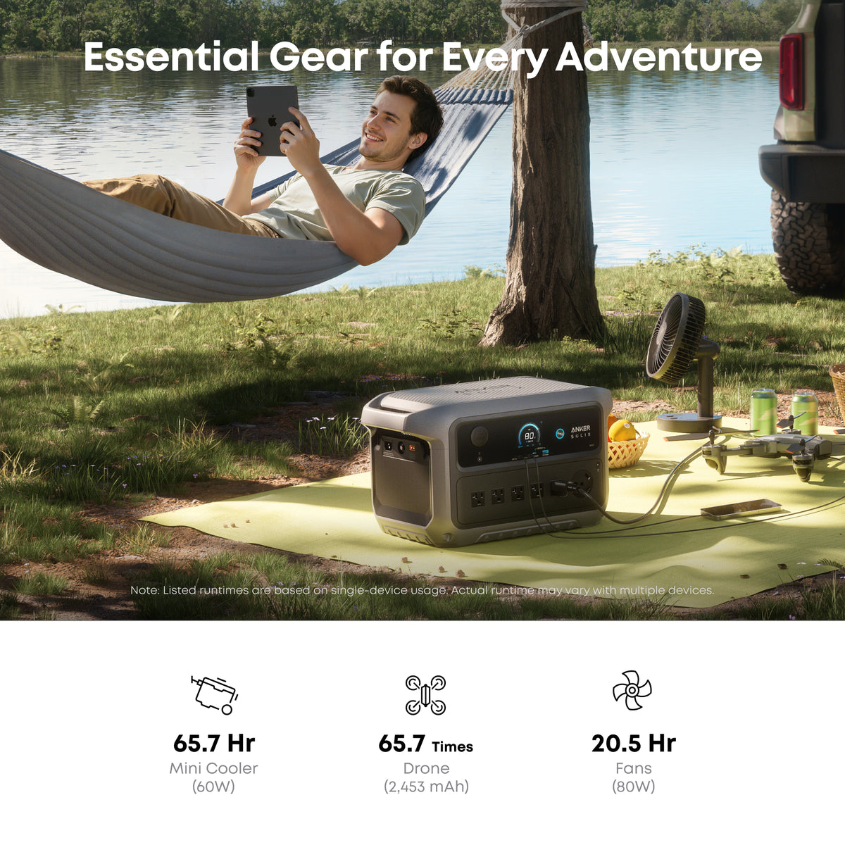 Anker SOLIX C2000 Gen2 Portable Power Station + Anker SOLIX BP2000 Expansion Battery Gen 2