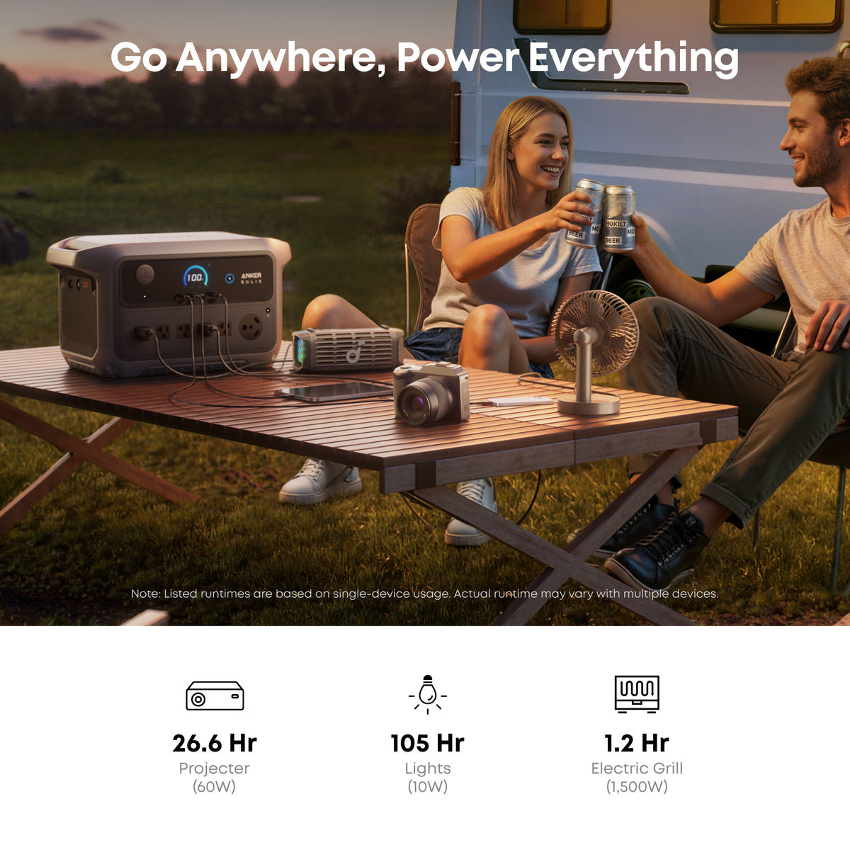 Anker SOLIX C2000 Gen2 Portable Power Station + Anker SOLIX BP2000 Expansion Battery Gen 2