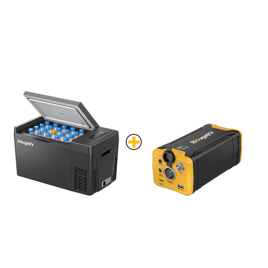 BougeRV 12V 23 Quart Portable Fridge Black For Travel