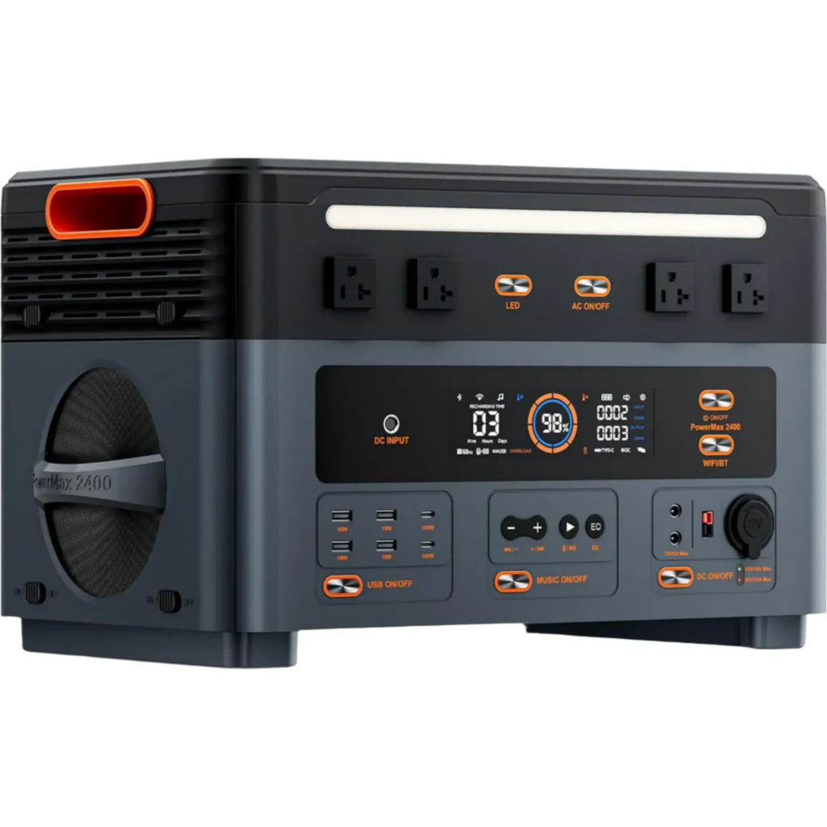 Oscal PowerMax 2400 | 2400W Portable Power Station with 1872Wh Expandable Capacity Solar Generators Oscal