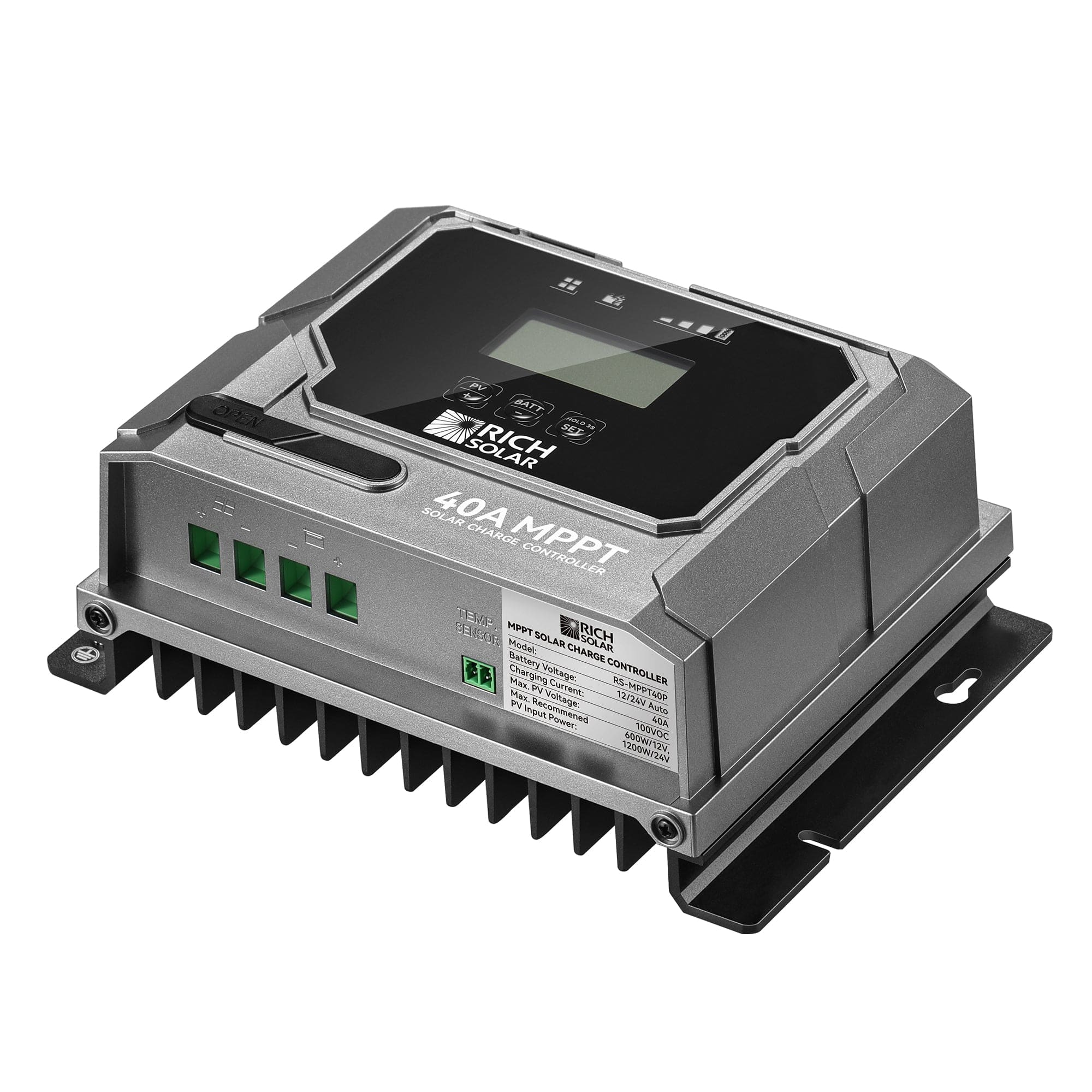RICH SOLAR BRAVO 40 | 40 Amp MPPT Solar Charge Controller | Premium 40A 12V/24V MPPT Solar Controller for RVs, Trailers, Campers, Vans, Boats, Off-Grid | Awarded #1 Solar Controller 2025 MPPT Charge Controllers RICH SOLAR