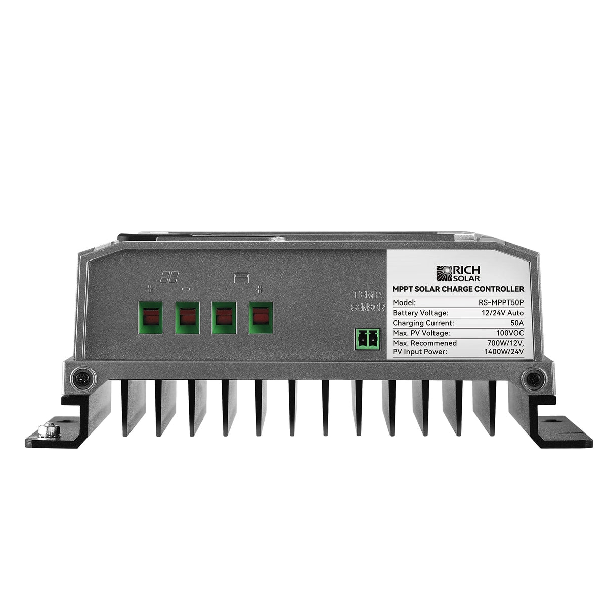 RICH SOLAR BRAVO 50 | 50 Amp MPPT Solar Charge Controller | Premier 50A 12V/24V MPPT Solar Controller for RVs, Trailers, Campers, Vans, Boats, Off-Grid | Awarded #1 Solar Controller 2025 MPPT Charge Controllers RICH SOLAR