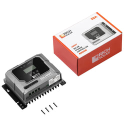 RICH SOLAR BRAVO 50 | 50 Amp MPPT Solar Charge Controller | Premier 50A 12V/24V MPPT Solar Controller for RVs, Trailers, Campers, Vans, Boats, Off-Grid | Awarded #1 Solar Controller 2025 MPPT Charge Controllers RICH SOLAR