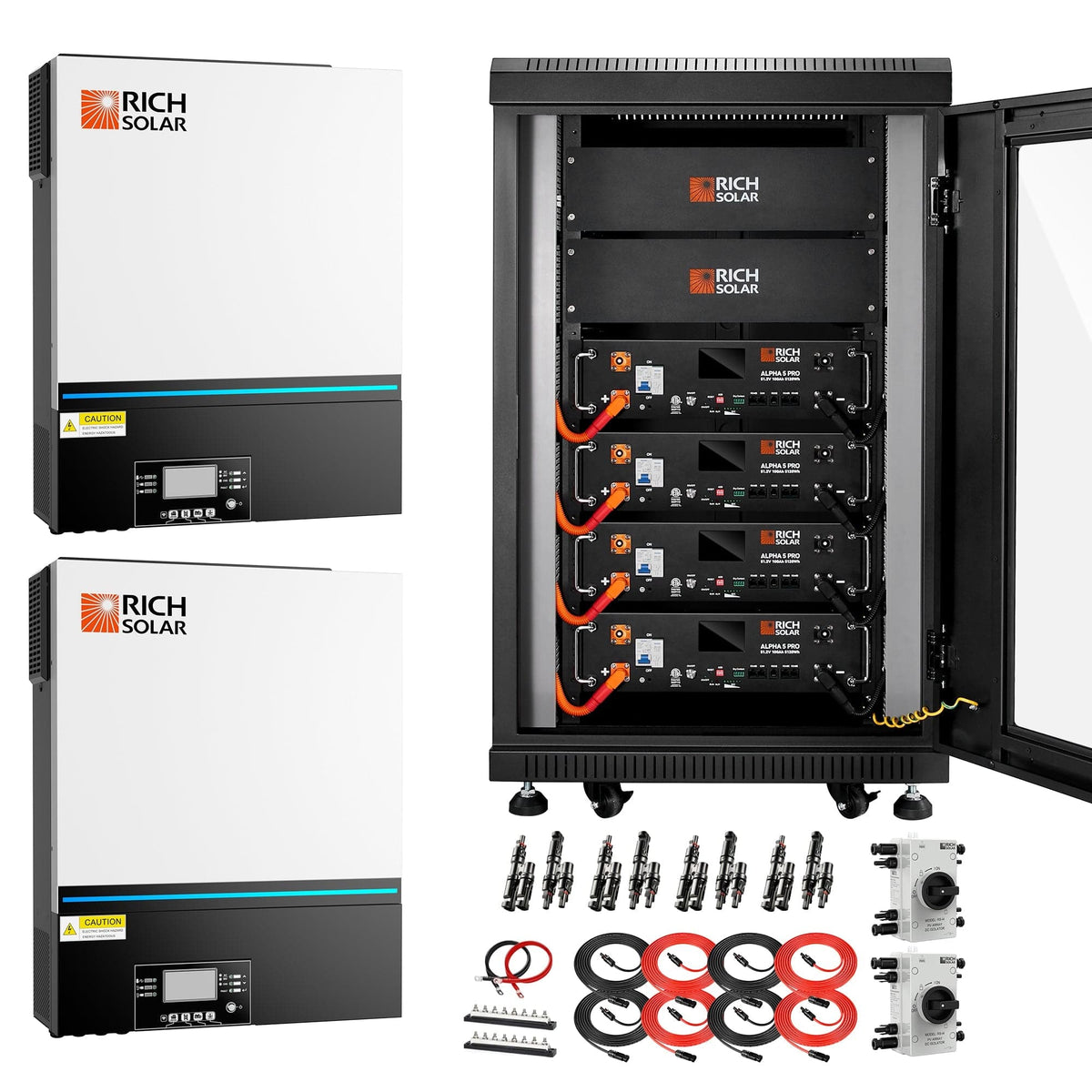 RICH SOLAR Complete Off-Grid Solar Kit | 13,000W 120/240V Output | 48VDC Solar Kits RICH SOLAR No Panel