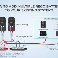 Renogy 1FT 4/0AWG Anderson Adapter Cable（Anderson SB350 - 3/8 in Lugs） Battery & Inverter Cables Renogy
