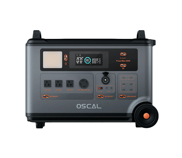 Oscal PowerMax 6000 | 6000W Portable Power Station with 120/240V Dual Voltage