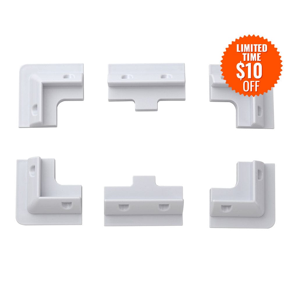 RICH SOLAR Corner Bracket Mounts | Set of 6 Brackets for Solar Panel Mounting | Designed for RICH SOLAR MEGA Series Solar Panels | Easy to Install Mounts RICH SOLAR White