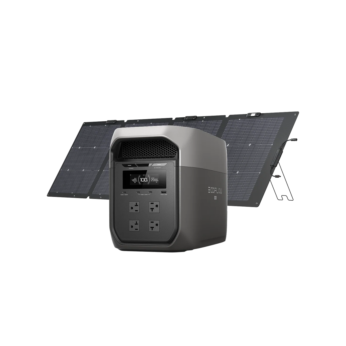 その他 EcoFlow DELTA Max Ecoflow DELTA 3 Max Portable Power Station - Gray + 220w Solar Panel