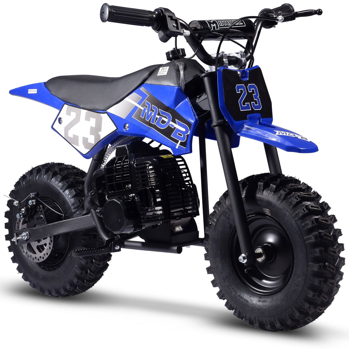 MotoTec Big Supermoto 50cc 2-Stroke Kids Dirt Bike Gas Dirt Bikes MotoTec Blue