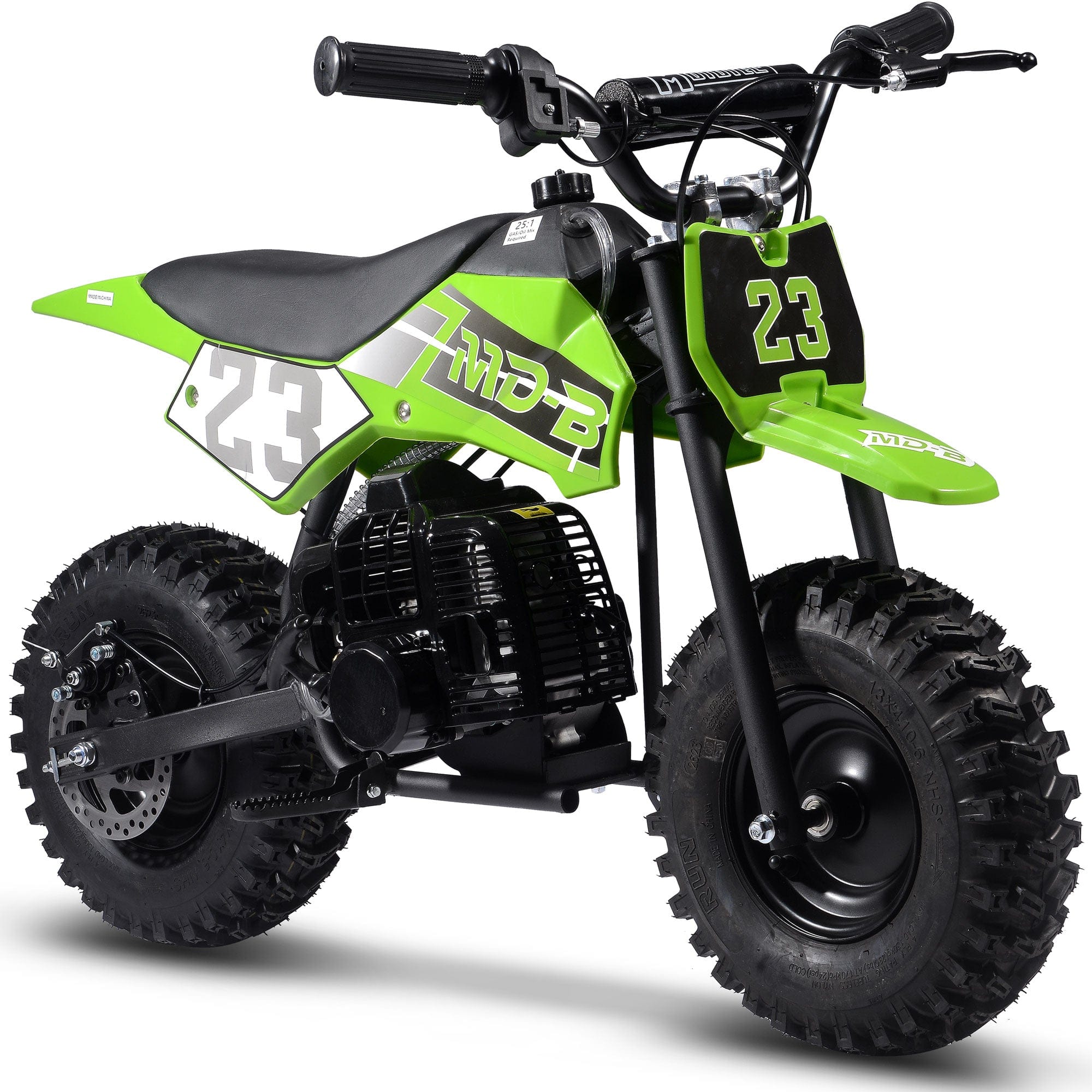 MotoTec Big Supermoto 50cc 2-Stroke Kids Dirt Bike Gas Dirt Bikes MotoTec Green