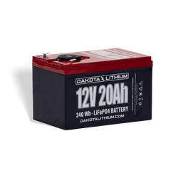 Dakota Lithium 12V 20Ah USB Deep Cycle LiFePO4 Battery Batteries Dakota Lithium