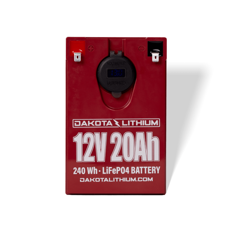 Dakota Lithium 12V 20Ah USB Deep Cycle LiFePO4 Battery Batteries Dakota Lithium