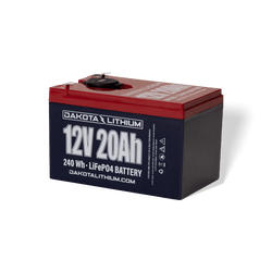 Dakota Lithium 12V 20Ah USB Deep Cycle LiFePO4 Battery Batteries Dakota Lithium