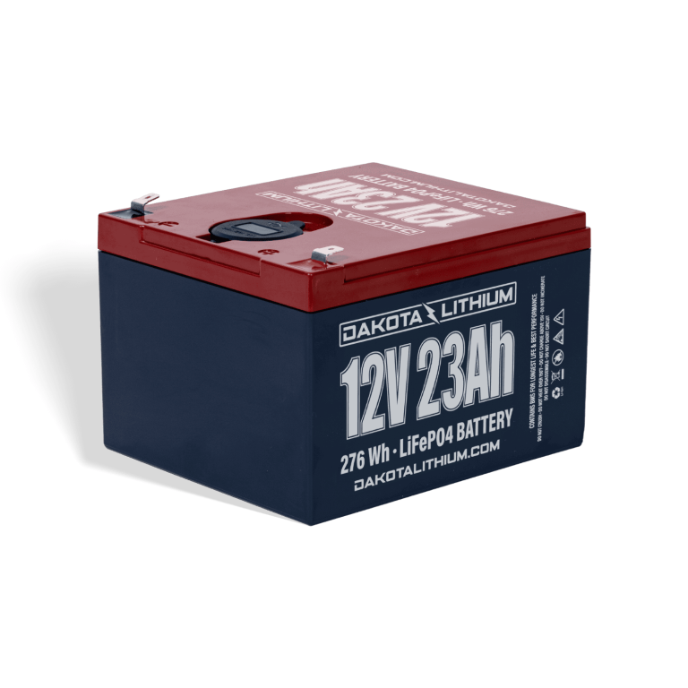 Dakota Lithium 12v 23Ah Battery with Dual USB Ports & Voltmeter