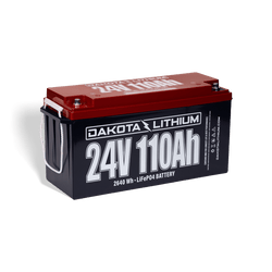 Dakota Lithium 24v 110Ah Deep Cycle LiFePO4 Single Battery Batteries Dakota Lithium