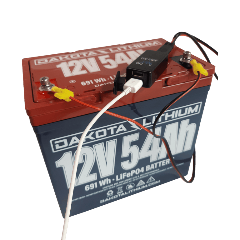 Dakota Lithium USB Phone Charger, Voltmeter, & Terminal Adapter Wiring Kit Batteries Kit Dakota Lithium