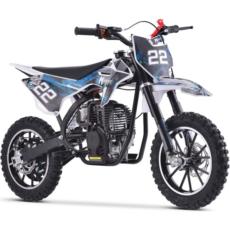 MotoTec Demon 40cc 4-Stroke Kids Gas Dirt Bike Gas Dirt Bikes MotoTec Blue