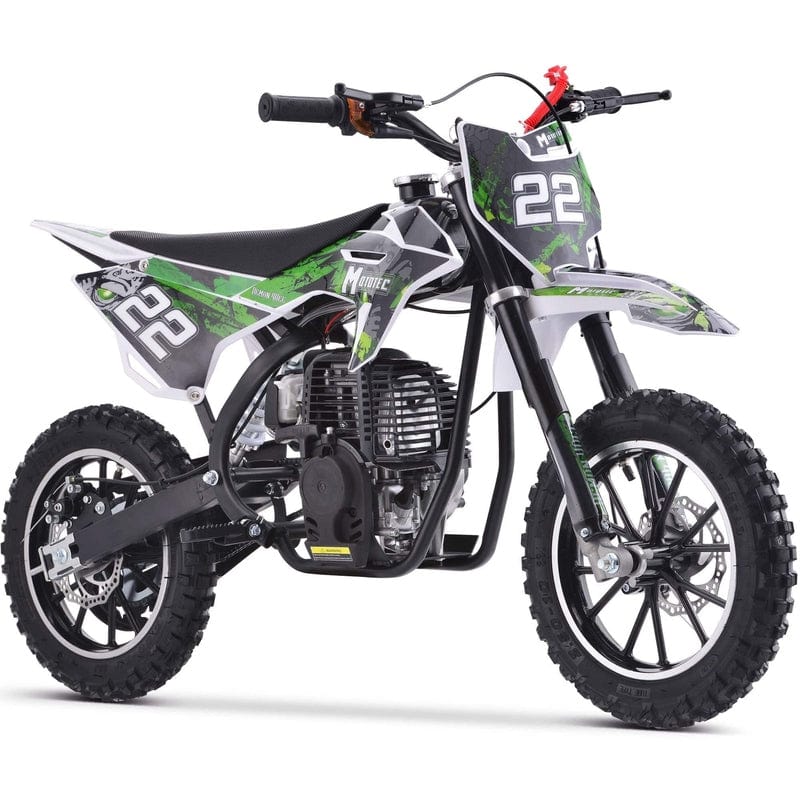 MotoTec Demon 40cc 4-Stroke Kids Gas Dirt Bike Gas Dirt Bikes MotoTec Green
