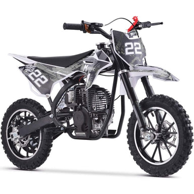 MotoTec Demon 40cc 4-Stroke Kids Gas Dirt Bike Gas Dirt Bikes MotoTec White