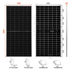 RICH SOLAR | MEGA 550 | 550W Solar Panel | Premium Grid-tie or Off-grid Solar Panel for Residential, Commercial, Agriculture | 25-Year Output Warranty | UL Certified Solar Panels by Pallet RICH SOLAR
