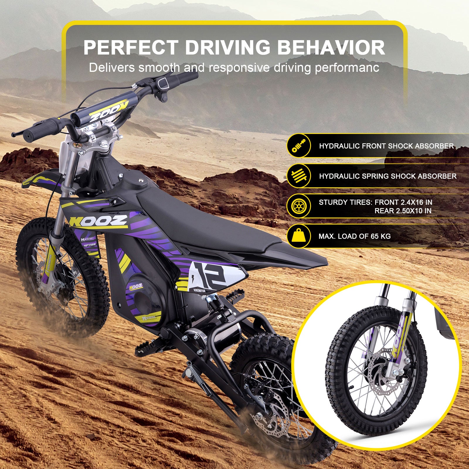 MotoTec 36v 1000w (HP112E-PRO) Electric Dirt Bike