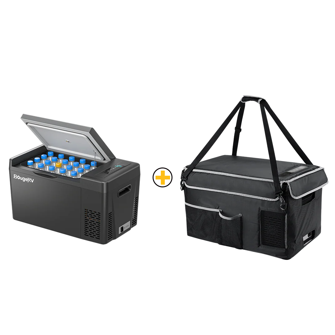 BougeRV 12V 23 Quart Portable Fridge Black For Travel
