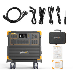 PECRON E3800LFP Portable Power Station 4200W 3840Wh + FREE 30A AC Cable & Free Cart (Until Supplies Last)