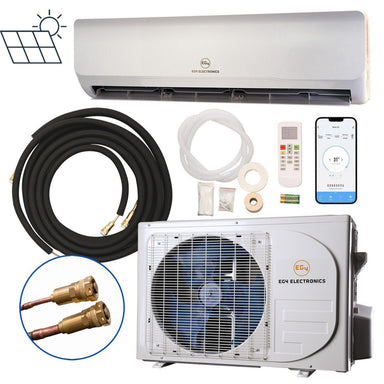 EG4 Hybrid AC/DC Solar Mini Split Air Conditioner Heat Pump 12000 BTU | SEER2 22 | Plug-N-Cool Do-It-Yourself Installation Appliances EG4