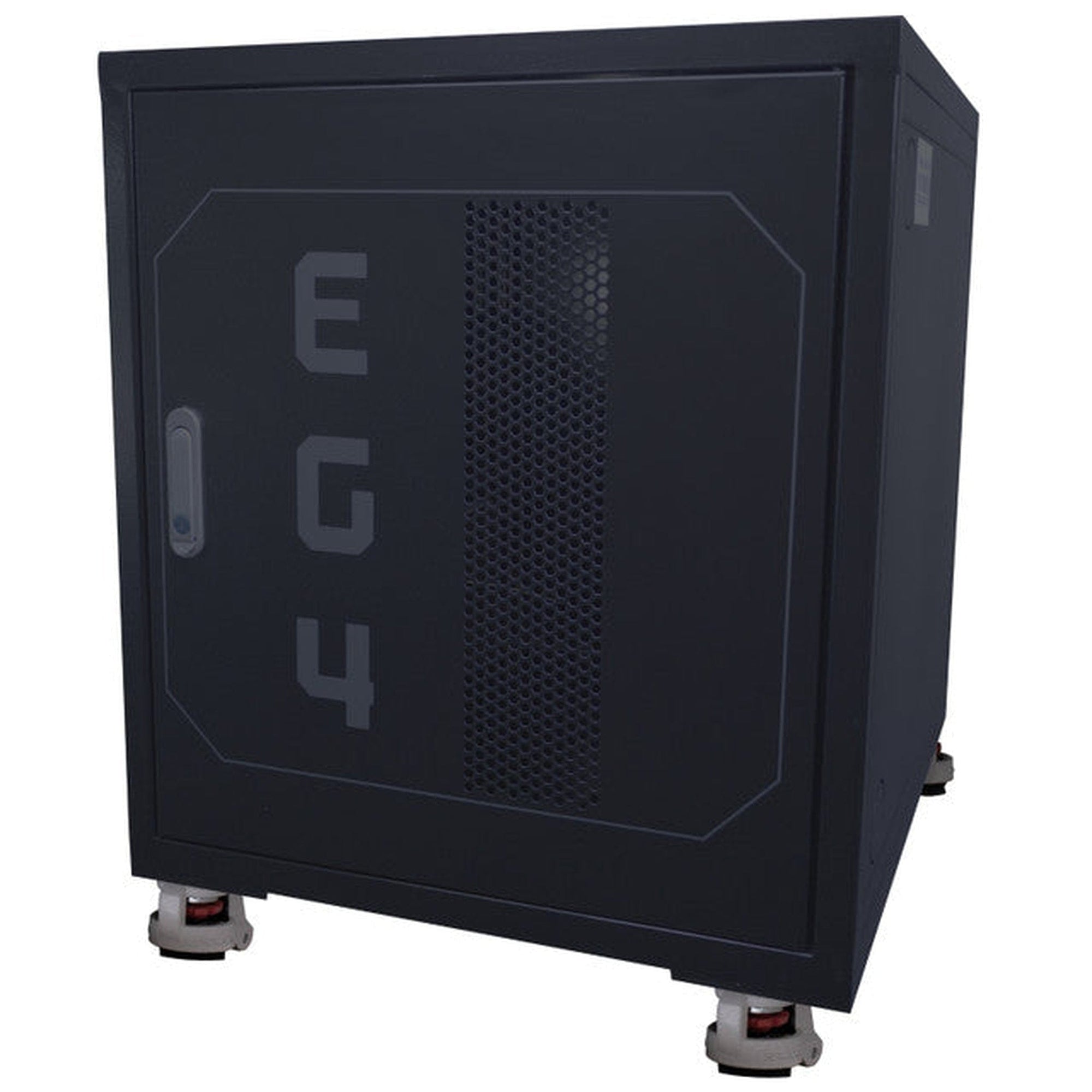 EG4 Pre-Assembled EG4 Enclosed Battery Rack | 3 Slot | Wheels Included | Bus Bar Covers | Welded (Grey) Accessories EG4