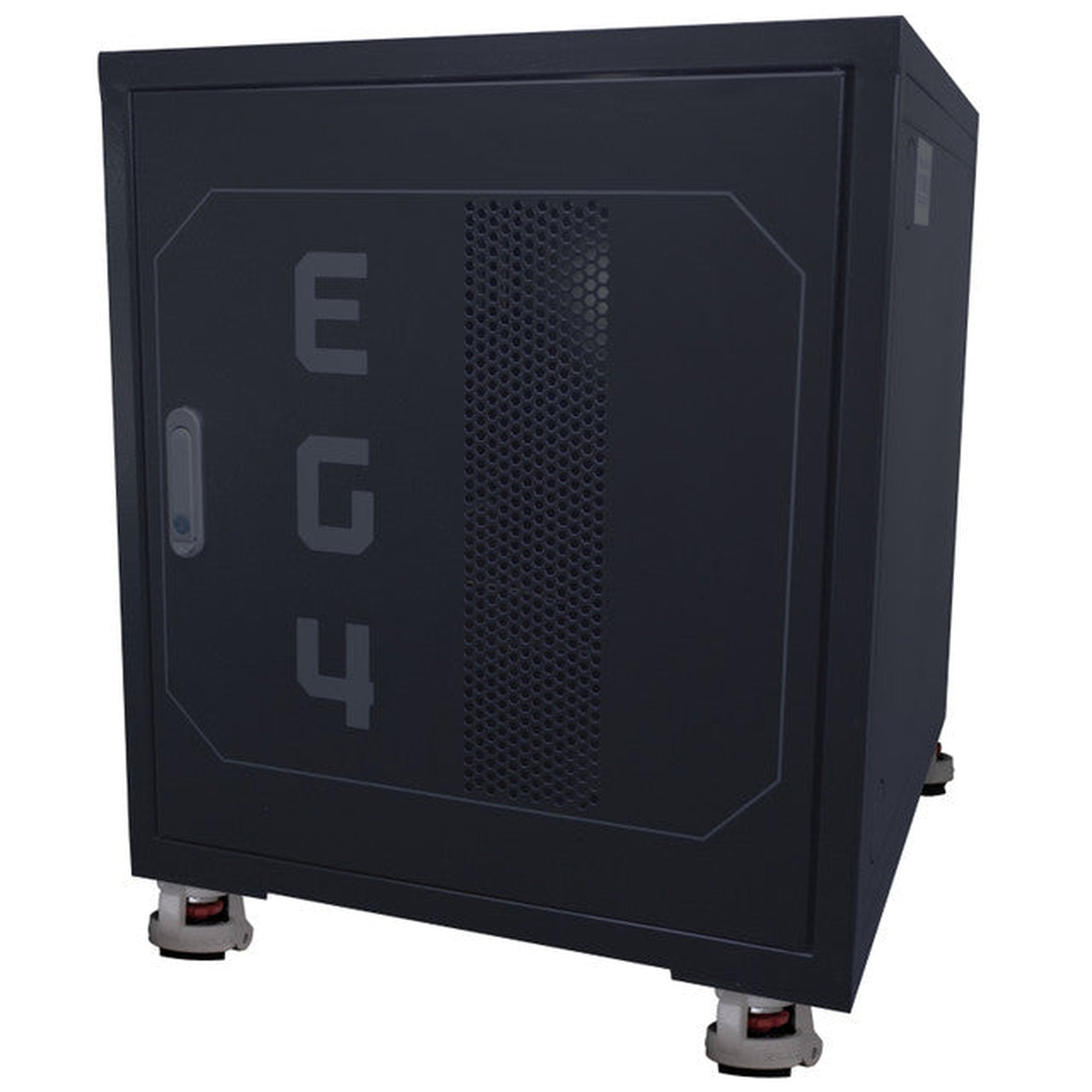 EG4 Pre-Assembled EG4 Enclosed Battery Rack | 3 Slot | Wheels Included | Bus Bar Covers | Welded (Grey) Accessories EG4