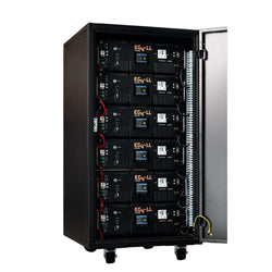EG4 Pre-Assembled EG4 Enclosed Battery Rack | 6 Slot | Wheels Included | Bus Bar Covers | Welded (Grey) Solar Accessories EG4