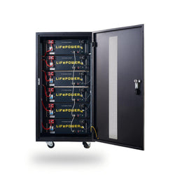 EG4 Pre-Assembled EG4 Enclosed Battery Rack | 6 Slot | Wheels Included | Bus Bar Covers | Welded (Grey) Solar Accessories EG4