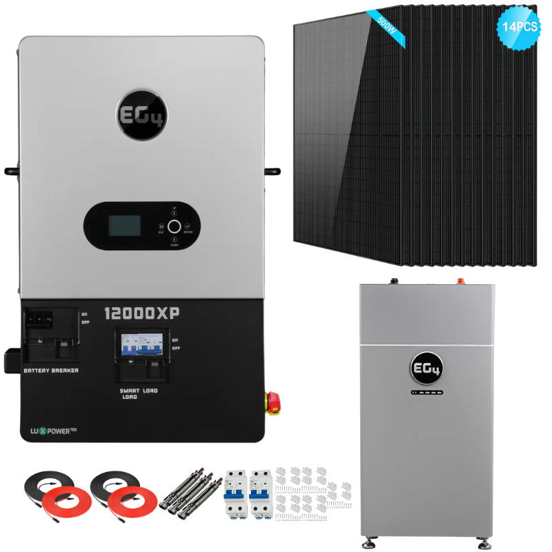 EG4 12000XP Complete Off-Grid Solar Kit | 7kW Solar | 14-16kWh Wall Mount Batteries