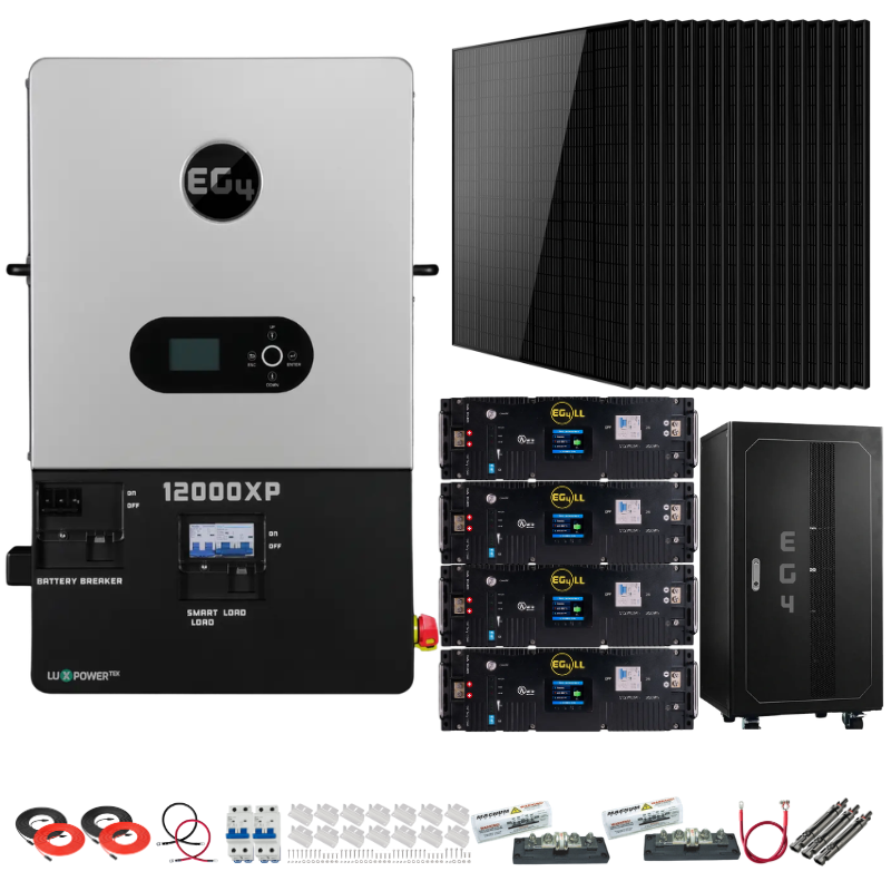 EG4 12000XP Complete Off-Grid Solar Kit | 7kW Solar | 20.4kWh Server Rack Batteries
