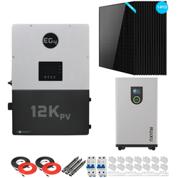 EG4 12kPV Complete Hybrid Solar Kit | 5.8kW Solar | 10-16kWh Wall Mount Batteries