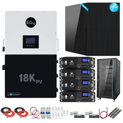 EG4 18kPV Complete Hybrid Solar Kit | 10kW Solar | 20.4kWh Server Rack Batteries