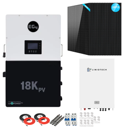 EG4 18kPV Complete Hybrid Solar Kit | 10kW Solar | 16kWh Wall Mount Batteries