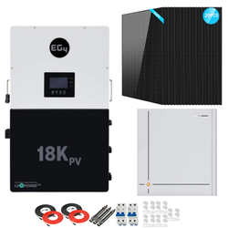 EG4 18kPV Complete Hybrid Solar Kit | 10kW Solar | 16kWh Wall Mount Batteries