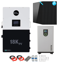 EG4 18kPV Complete Hybrid Solar Kit | 10kW Solar | 16kWh Wall Mount Batteries