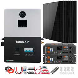 EG4 6000XP Complete Off-Grid Solar Kit | 3.32kW Solar | 10.2kWh Server Rack Batteries