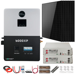 EG4 6000XP Complete Off-Grid Solar Kit | 3.32kW Solar | 10.2kWh Server Rack Batteries