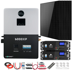 EG4 6000XP Complete Off-Grid Solar Kit | 3.32kW Solar | 10.2kWh Server Rack Batteries