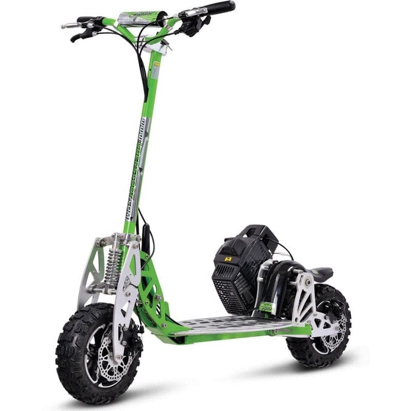 MotoTec/UberScoot 70x 2-Speed Gas Scooter Green Gas Scooters MotoTec