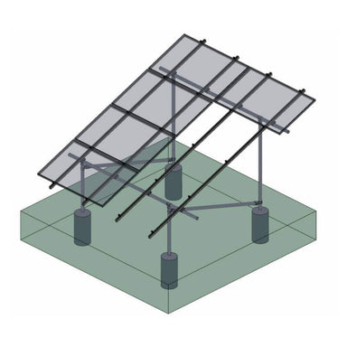 Tamarack Ground Mount Kit Racking Tamarack GM KIT A - 4 Modules - 186" - for 4 Posts