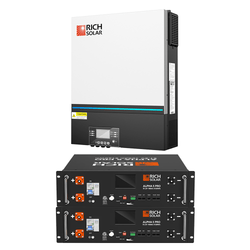 RICH SOLAR NOVA 6548 | 6500 Watt (6.5kW) 48 Volt Off-Grid Hybrid Solar Inverter | Premium 6500W 48V Hybrid Inverter for Campers, Cabins, Tiny Homes, ADUs, RVs, Off-Grid | UL Certified Hybrid Inverters RICH SOLAR NOVA 6548 + 2 Pieces ALPHA 5 PRO
