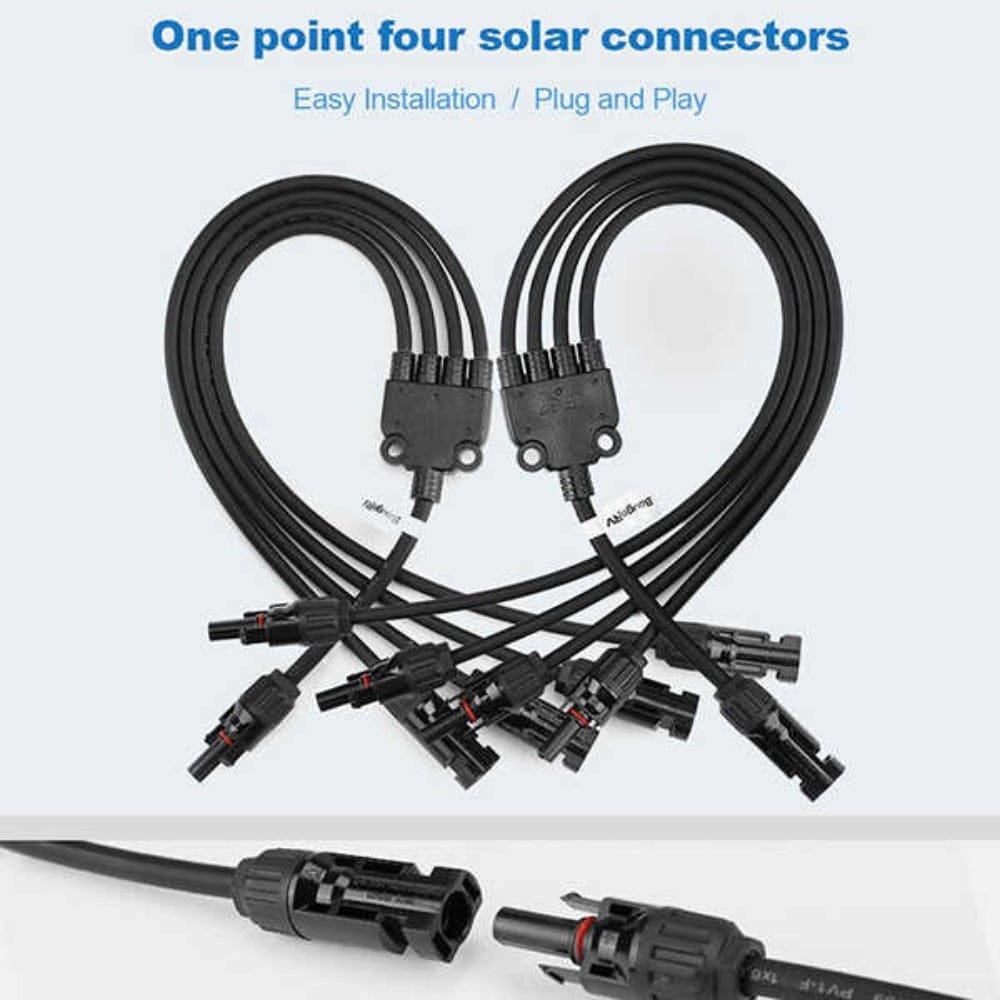 BougeRV Y Branch Parallel Connectors Extra Long 4 to 1 Solar Cable Accessories BougeRV